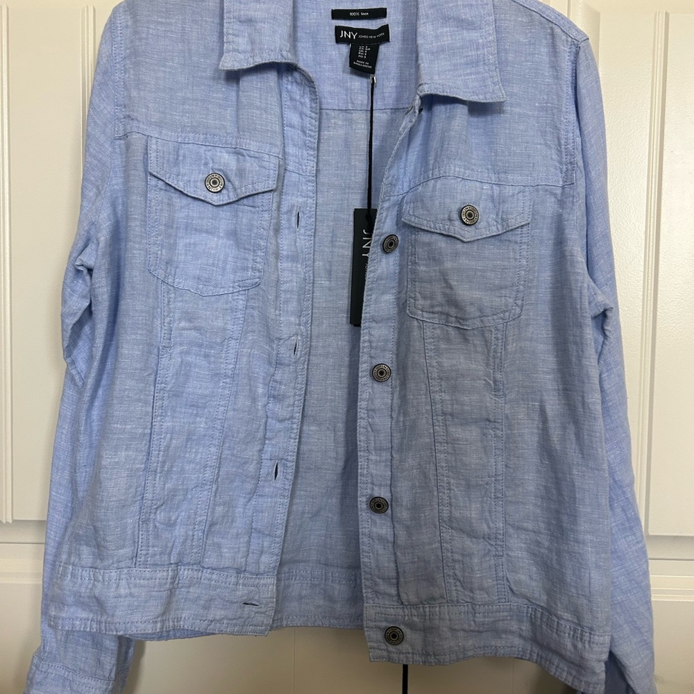Jones New York Light Blue Casual Shirt